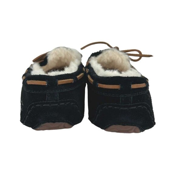 UGG Dakota Black Suede Fur Slippers Womens SIZE 7 NEW STYLE 1107949-BLK - Picture 11 of 14